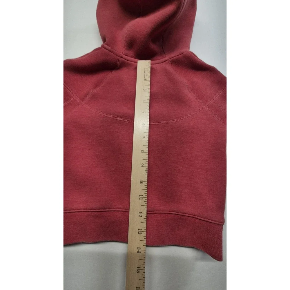 Nike Fleece full zip Hooded Jacket Light University red Kids size XS zip pockets